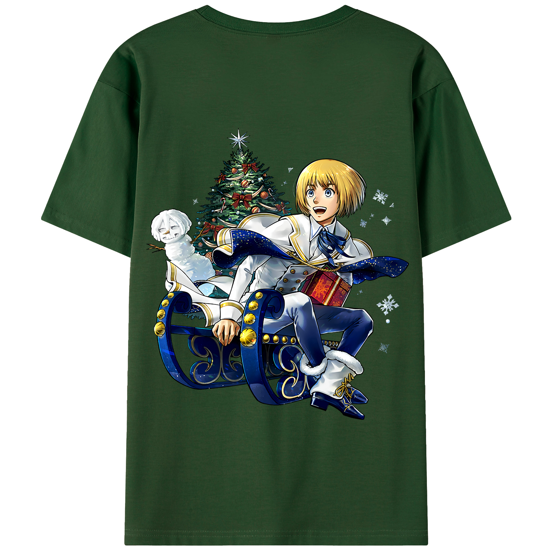 （画像用） 進撃の巨人 アルミン·アルレルト Attack on Titan Armin Arlert 綿100％半袖Tシャツ（背面プリント）